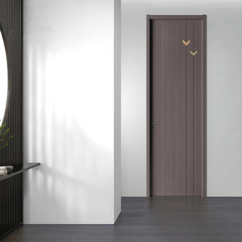 White Primed Wooden Door with Flush Style Groove Line Design for Interior Wooden Door