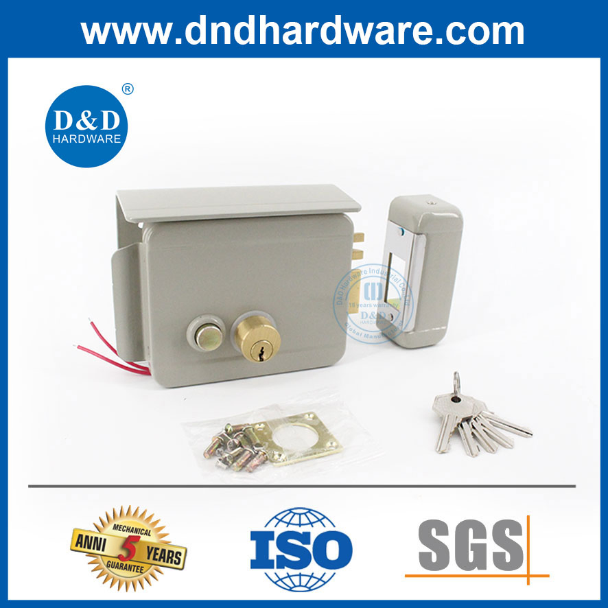 Steel Iron Material Lock Set Brass Electric Cylinder Lock Body China Manufacturer Motorized Privacy Rim Lock Guangdong Electronic Door Lock with Keys