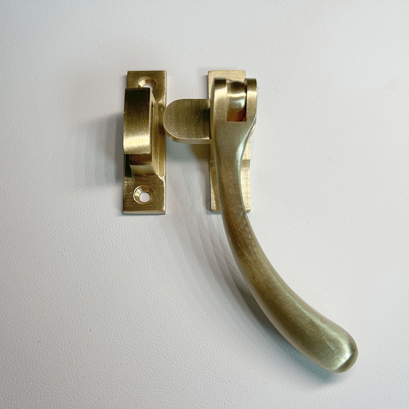 Vintage Old Antique Brass Decorative Casement Fasteners Window Locking Reversible Inner Opening Window Handle