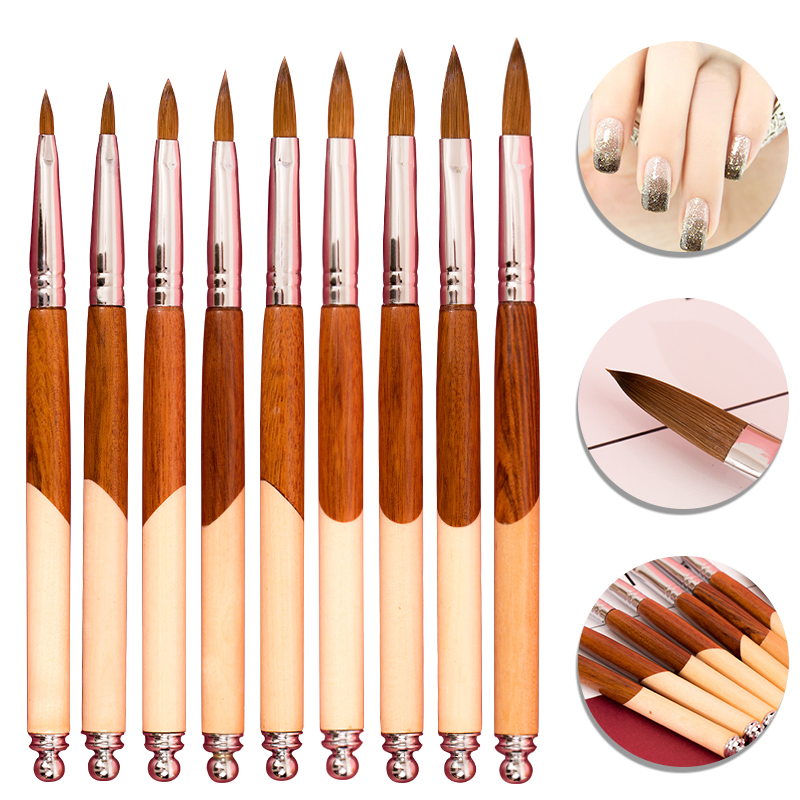 Guyo Kolinsky Germany Hair Nail Brush with Wooden Handle