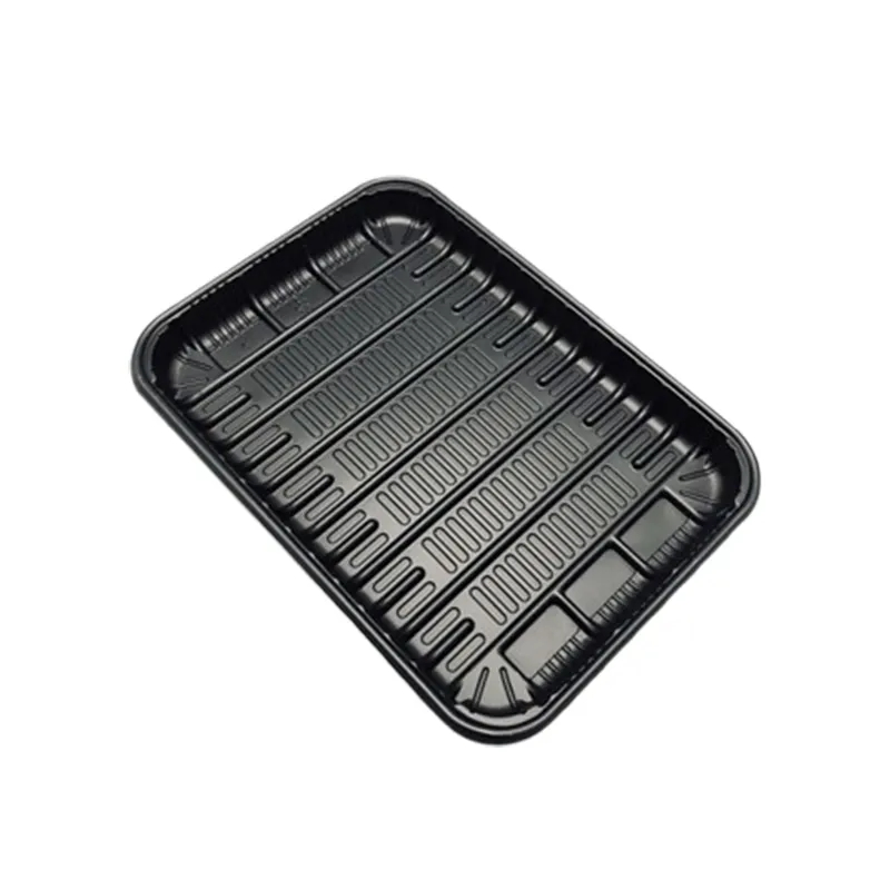 Black and Transparent Customized Food Packaging Pet Frozen Meat Plastic Tray