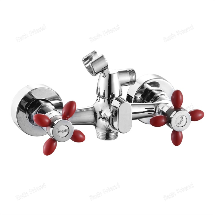 Wall Hanging Bath Mixer Tap Russia Feature Long Spout Design Zinc Alloy