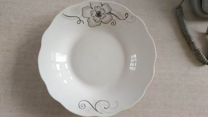 9"Soup Plate Simple Decal Cut Edge Porcelainware Ceramics Tableware