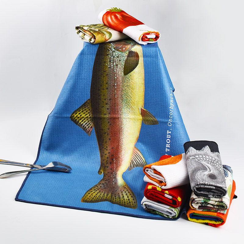 Factory Cheap 40*60cm Waffle Weave Microfiber Towel Plain Color Waffle Microfiber Kitchen Dish Printed Tea Towel