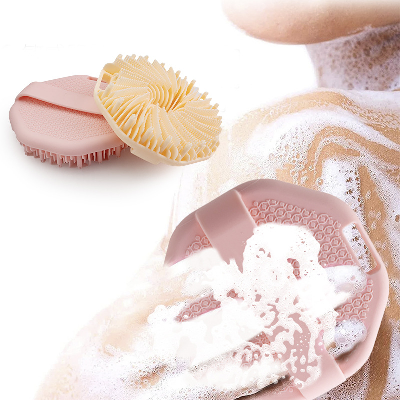 Renewable Solid Pure Silicone Baby Bath Back Brushes Body Skin Care Scrubber Massage Shower Brush