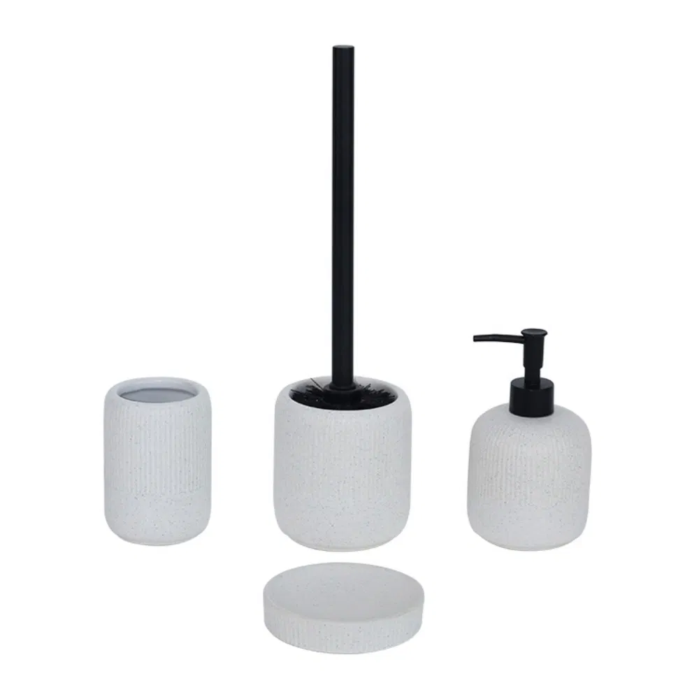 Custom Logo Modern Five-Piece Ceramic Bathroom Accessory Set
