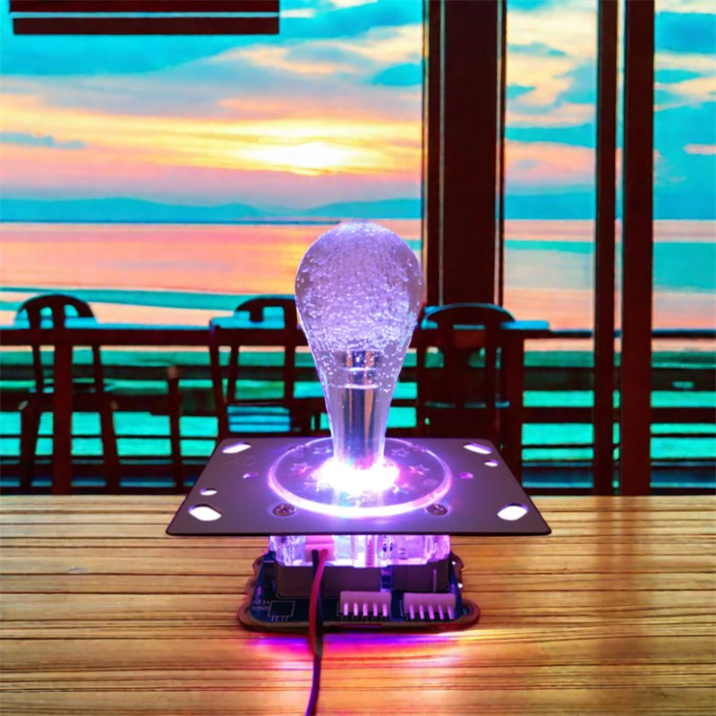 Colorful Lights Elliptical Crystal Balltop Rocker Arcade Game Oval Joystick