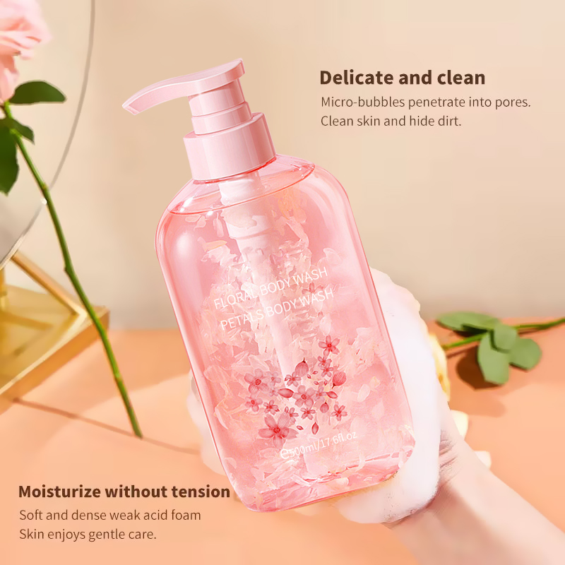 ODM OEM Wholesale Customized Aromatic Rose Petal Body Wash Jiaoti Brand Body Wash for All Skin Types