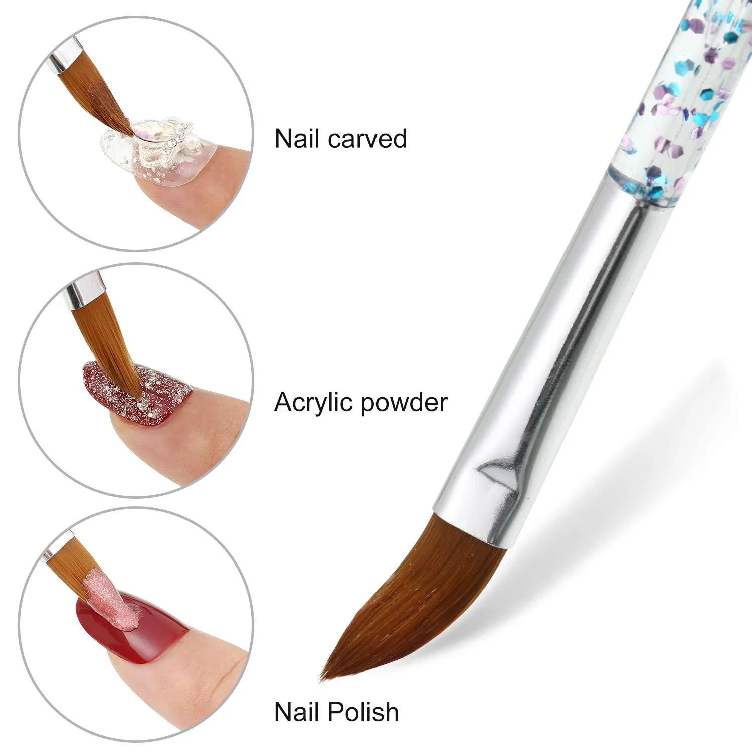 Popular 10 Pieces 3D Nail Art Brushes Set Nail Liner Nail Painting Design Pen Brushes