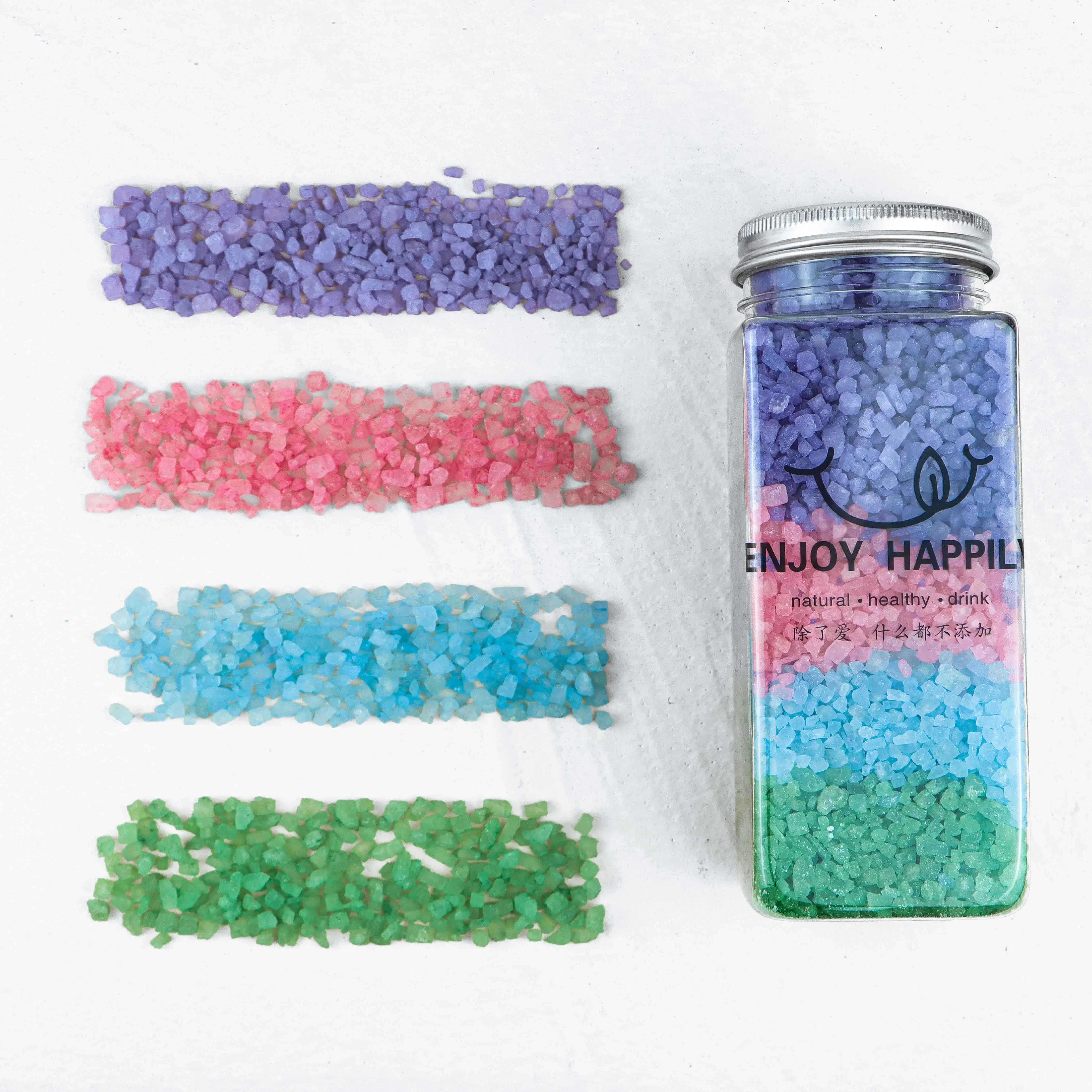 OEM Wholesale Private Label Colorful Salt Bath Fragrance Elaborate Bulk Bath Salt