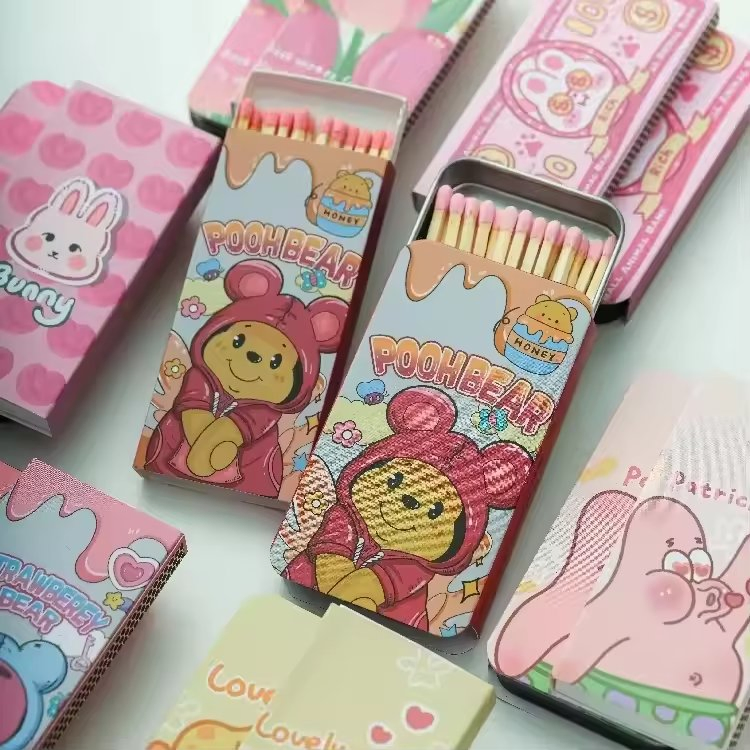 Luxury Custom Logo Color Matches Long Matchbox with Wooden Bulk Customized Match Boxes