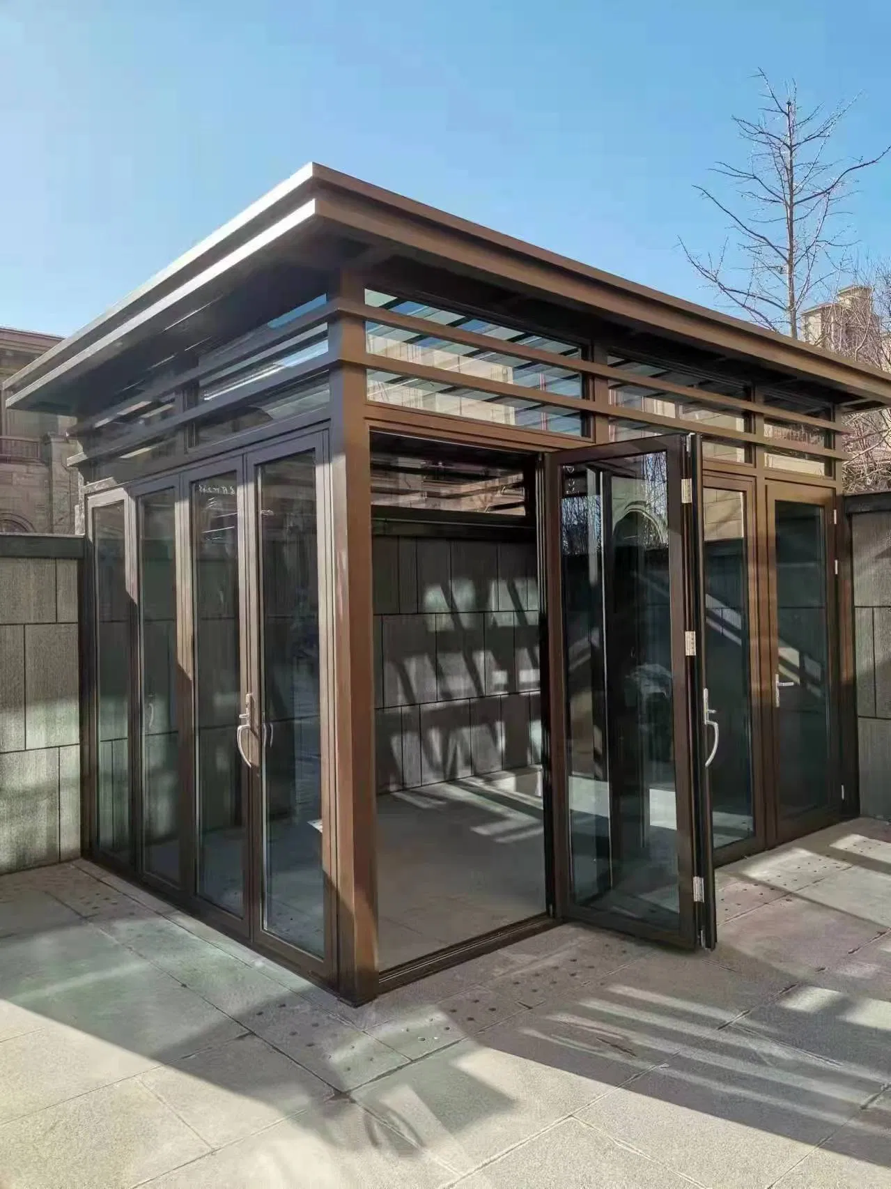 Baiyiyuan High-End Folding Door Series, Insulated Aluminum Folding Doors, in Compliance with American Standards