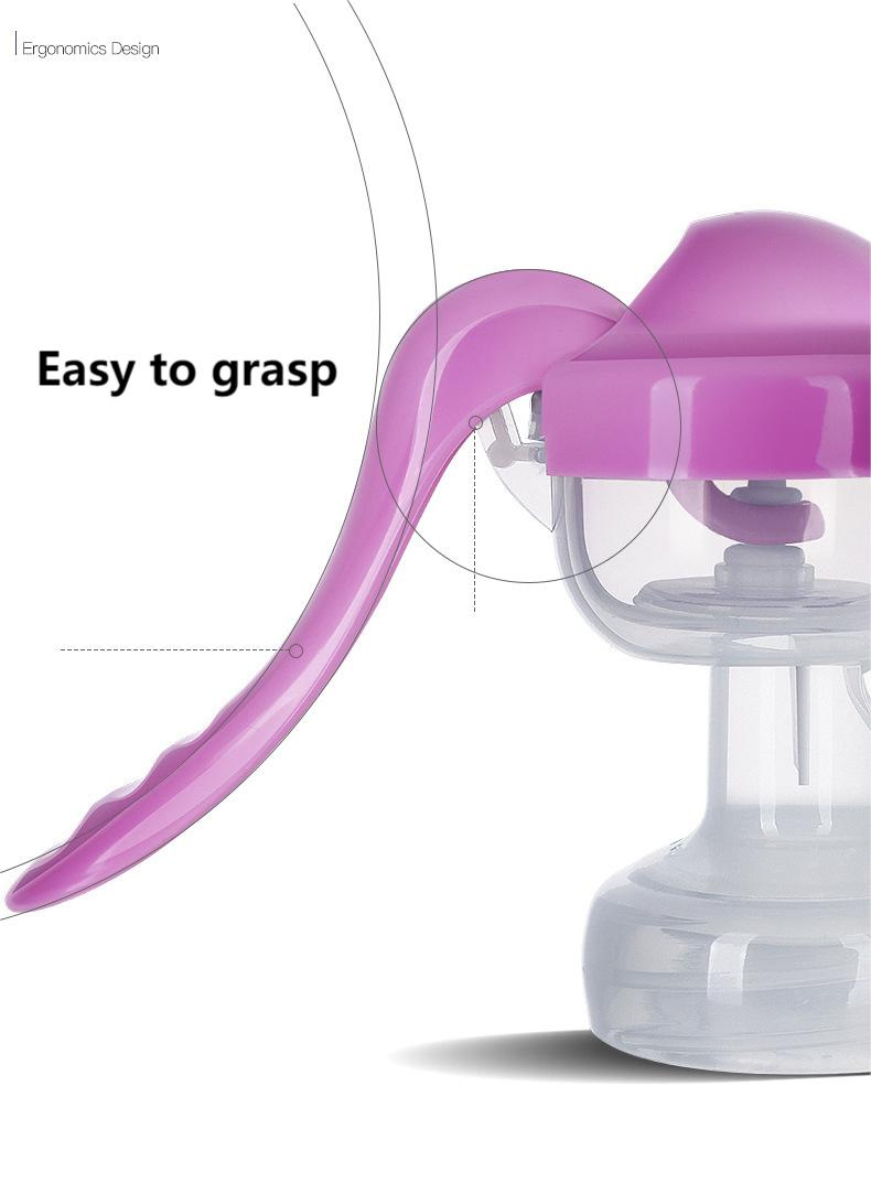 Wholesale Portable High Quality Silicone Manual Milk Pump Simple Cheap BPA Free Food Grade Manual Breast Pump for Baby Products