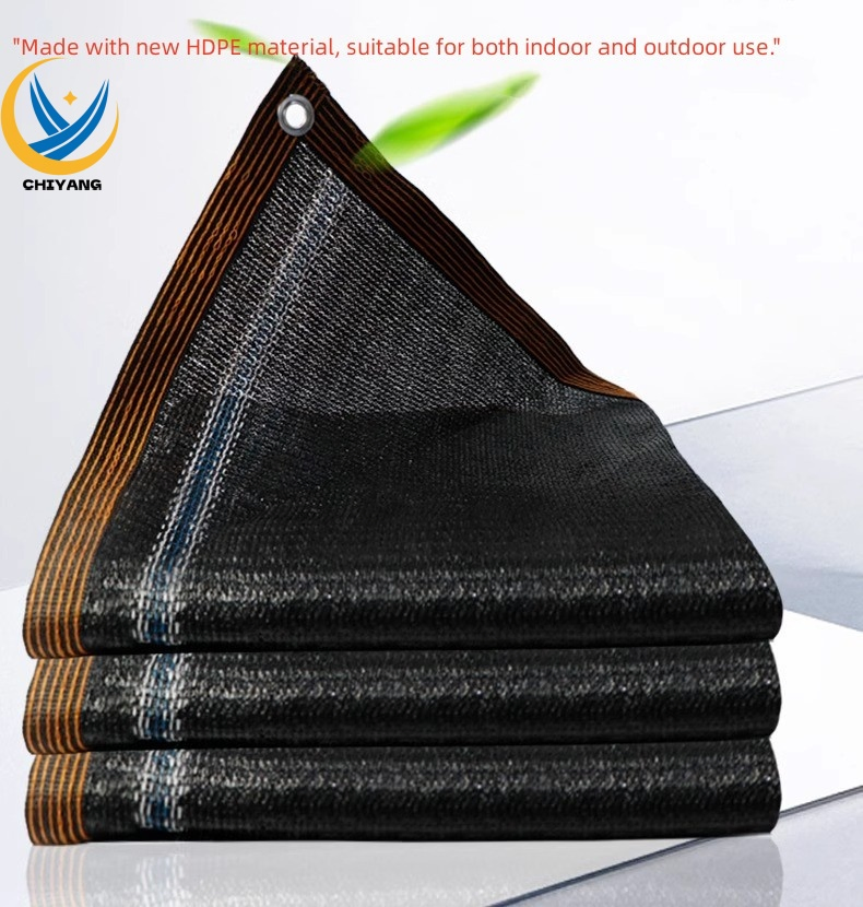 Затеняющая сетка HDPE 95% зелено-черная для сада и стройки