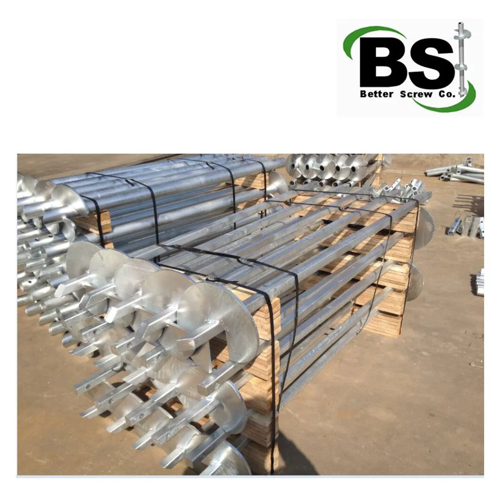 Square/Round Shaft Steel Helical Anchor/Helical Pier/Screw Piles