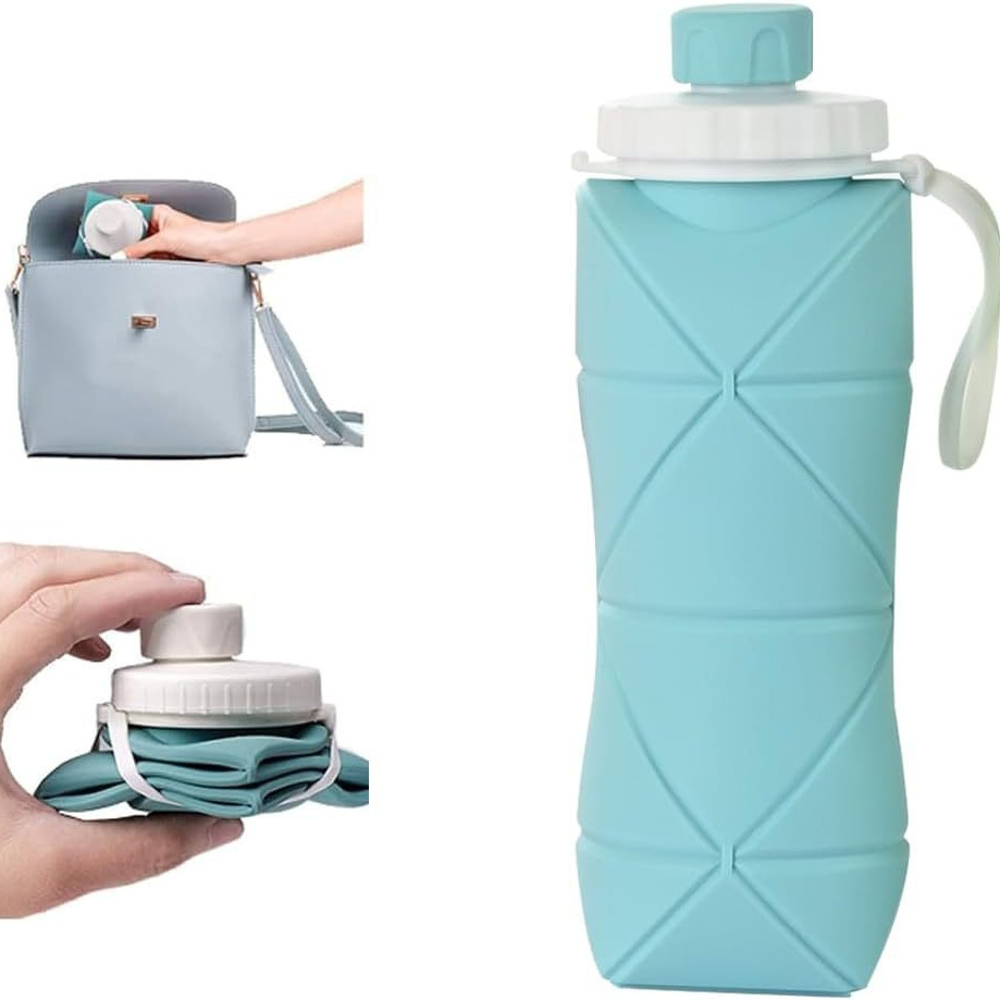 Складная силиконовая бутылка для воды 20oz, без BPA