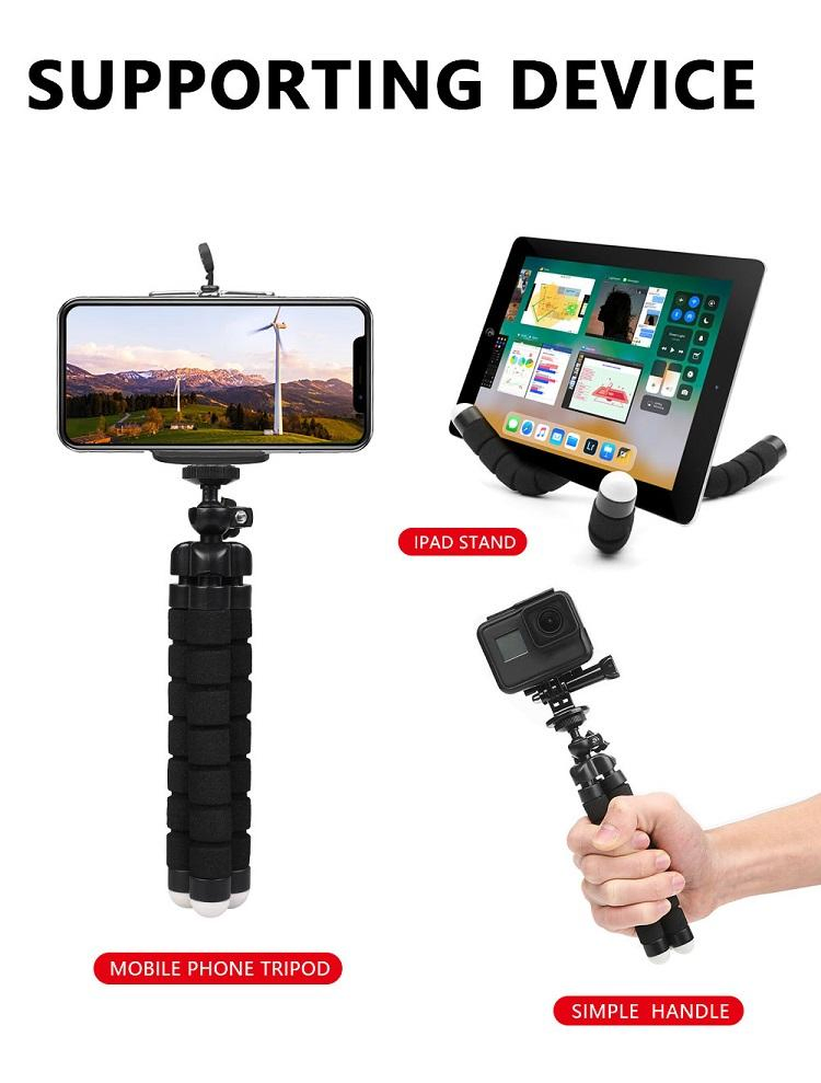 Top Seller 2022 Mini Flexible Sponge Octopus Desktop Mobile Phone Holder Tripod Stand for Smartphone