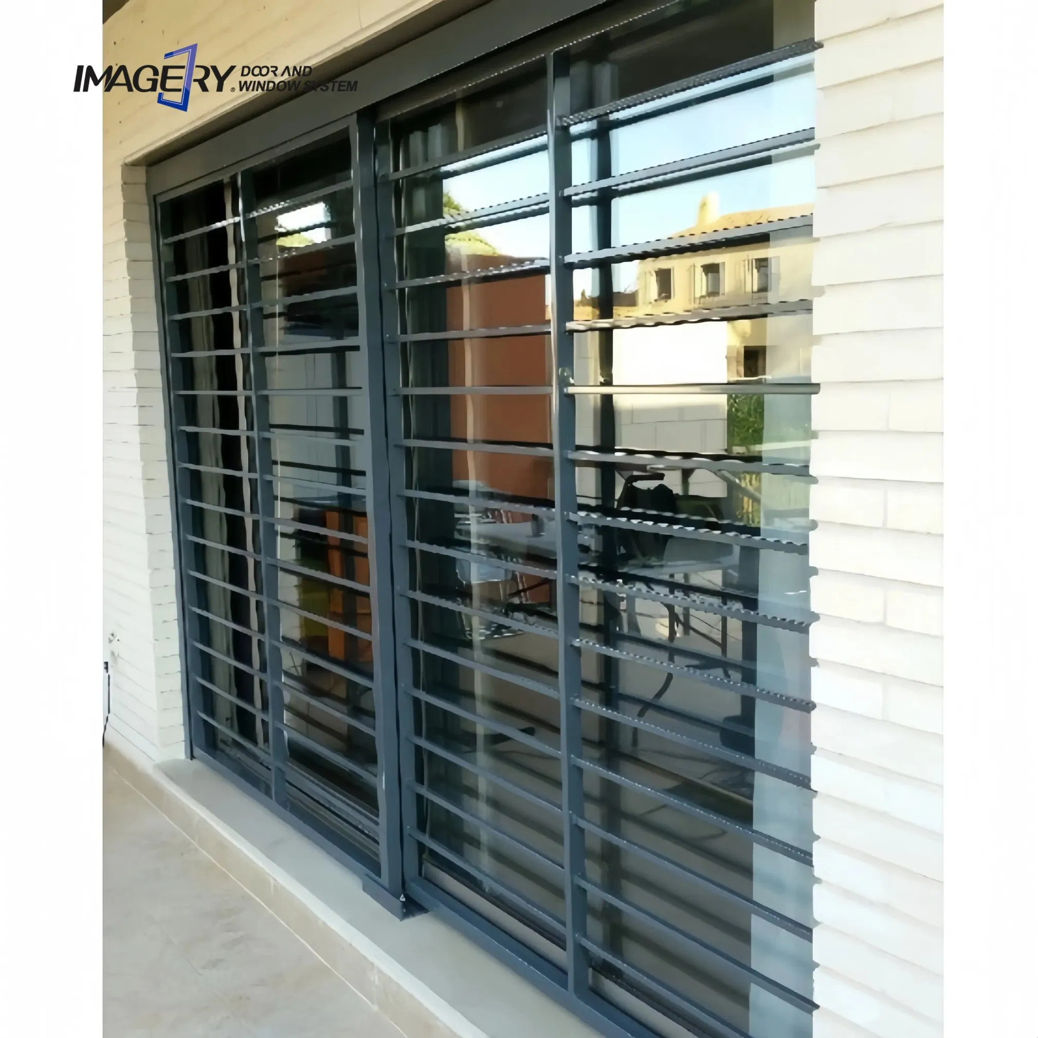 New Design Waterproof Powder Coated Vertical Jalousie Glass Aluminum Frame Louver Shutter Window