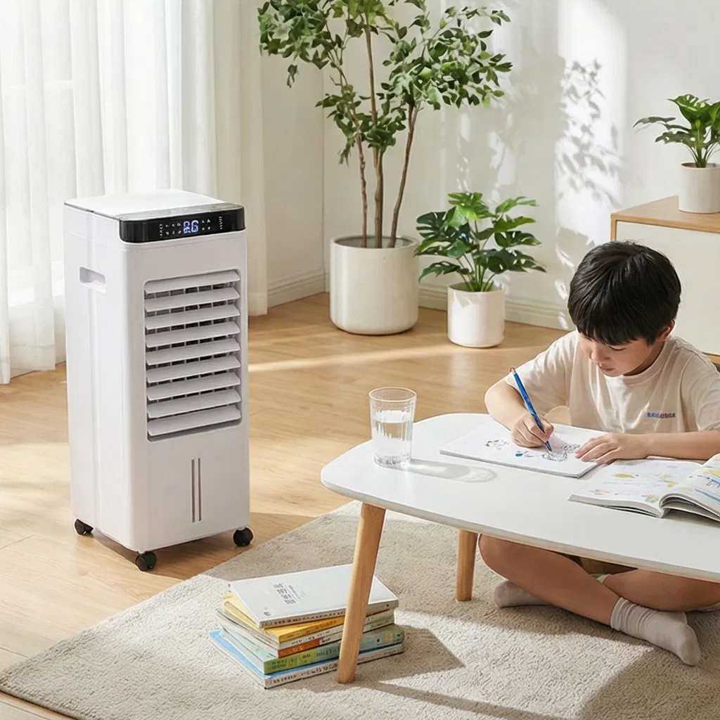 Efficient Evaporative Air Cooler with Water Tank for Continuous Operation