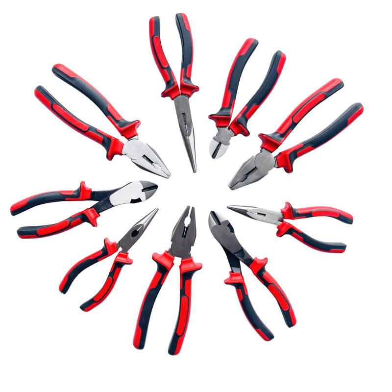 High Carbon Steel 7-Inch Linesman Pliers Polished Forged Surface Combination Plier Wire Pliers