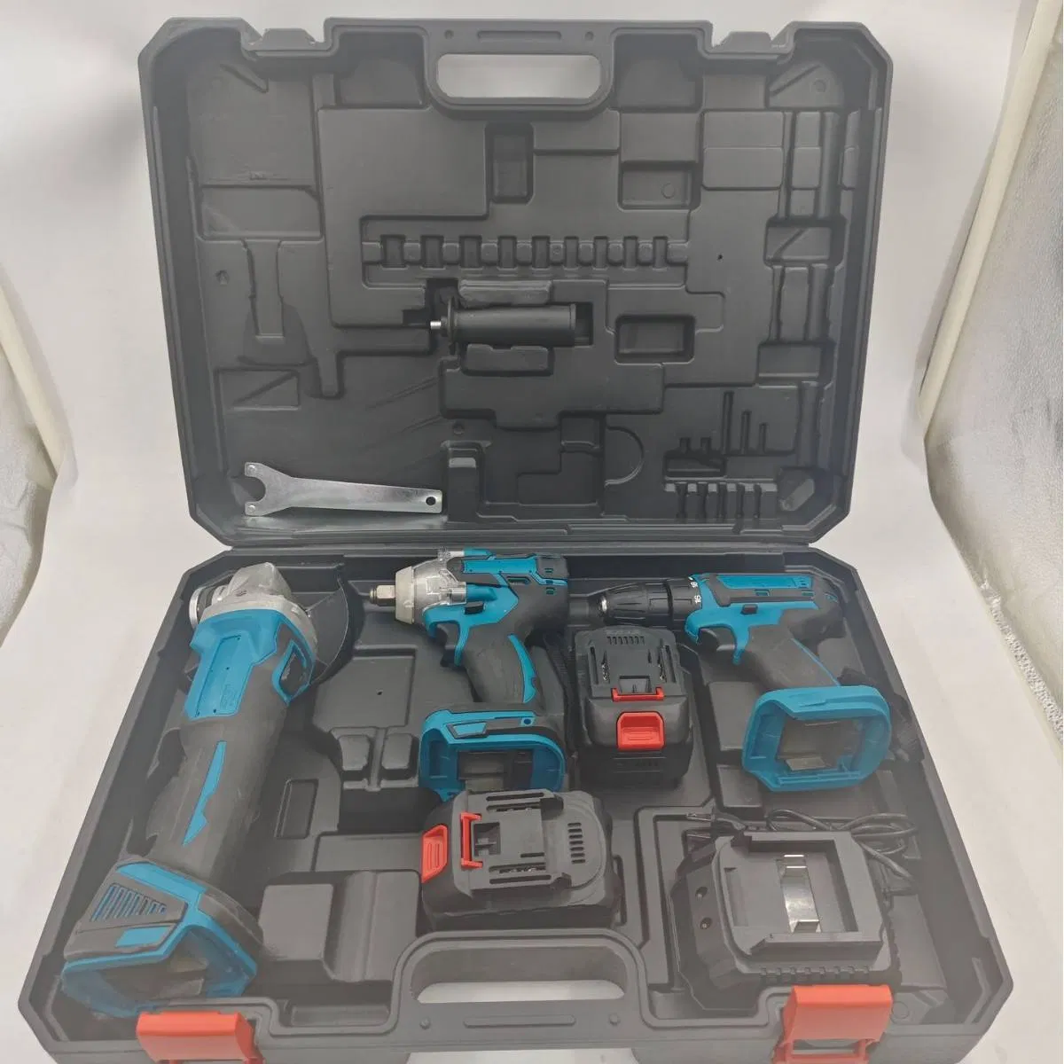 3 in 1 Hiqh-Torque Cordless Drill & Angle Grinder & Impact Wrench Power Tools Set for Home Use