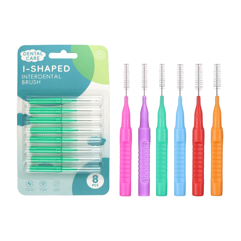 Multiple Size I-Shaped Orthodontic Interdental Brush Oral Cleaning Reusable for Brace