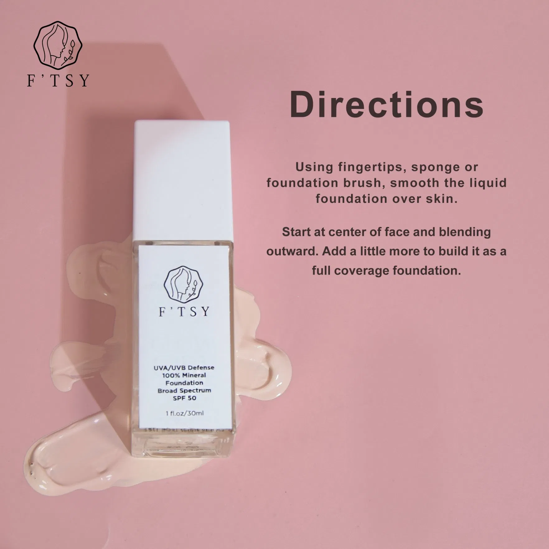 Factory Price Skin Care Porducts Cosmetic Mineral SPF50 Sunscreen Foundation