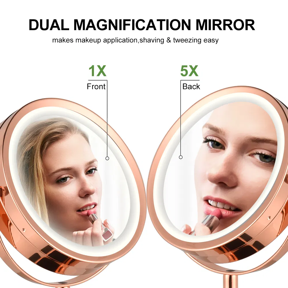 Two-Side Makeup Mirror Elextronic Magnifying 10X Electroplating Mirror