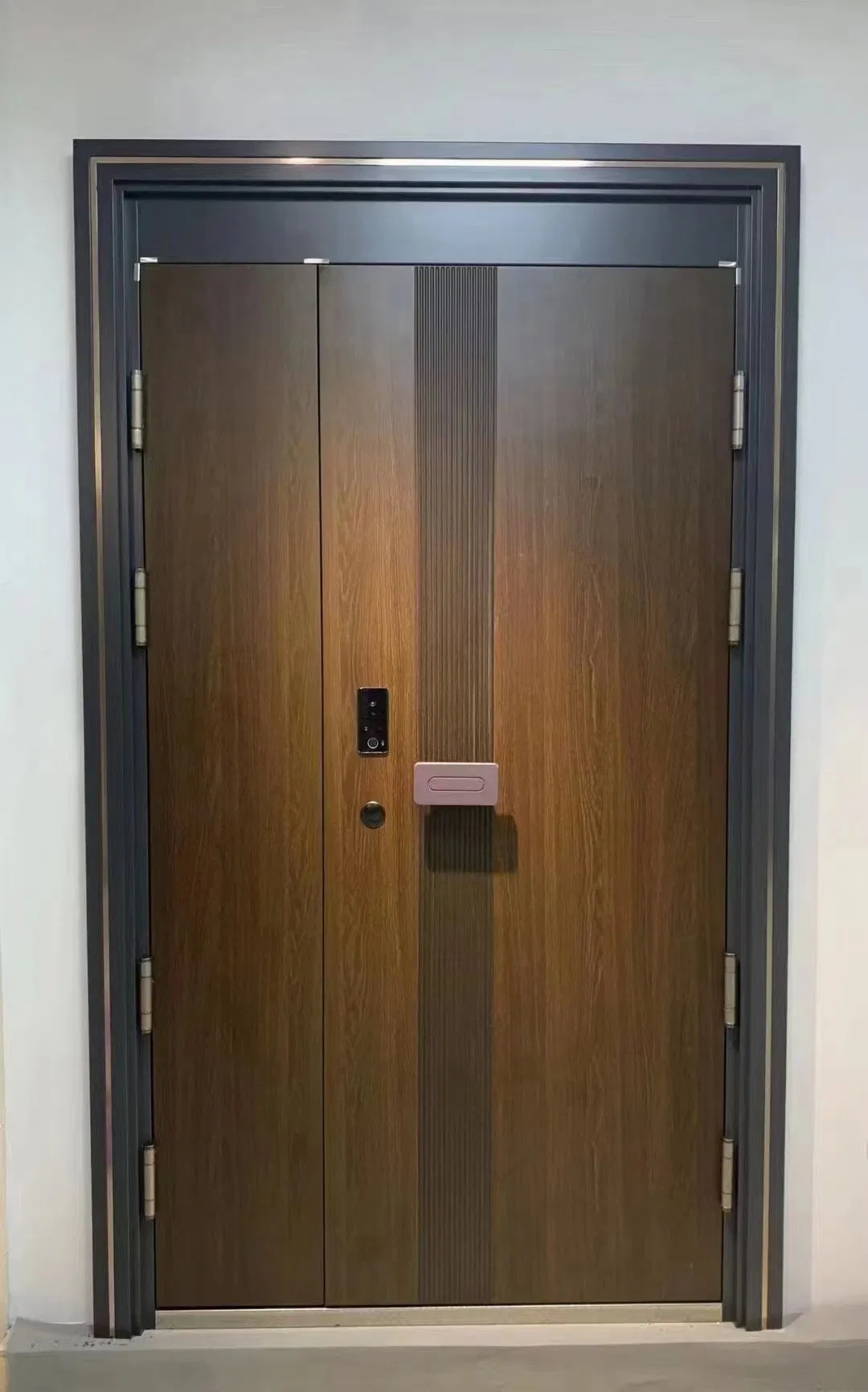 Стальная входная дверь Modern Security, дизайн из нержавеющей стали