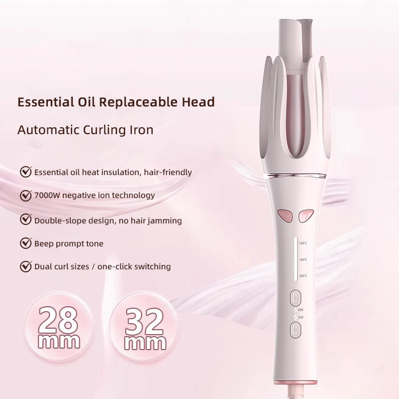 Styling & Nourishing 2-in-1 Essential Oil Automatic Hair Curling Iron