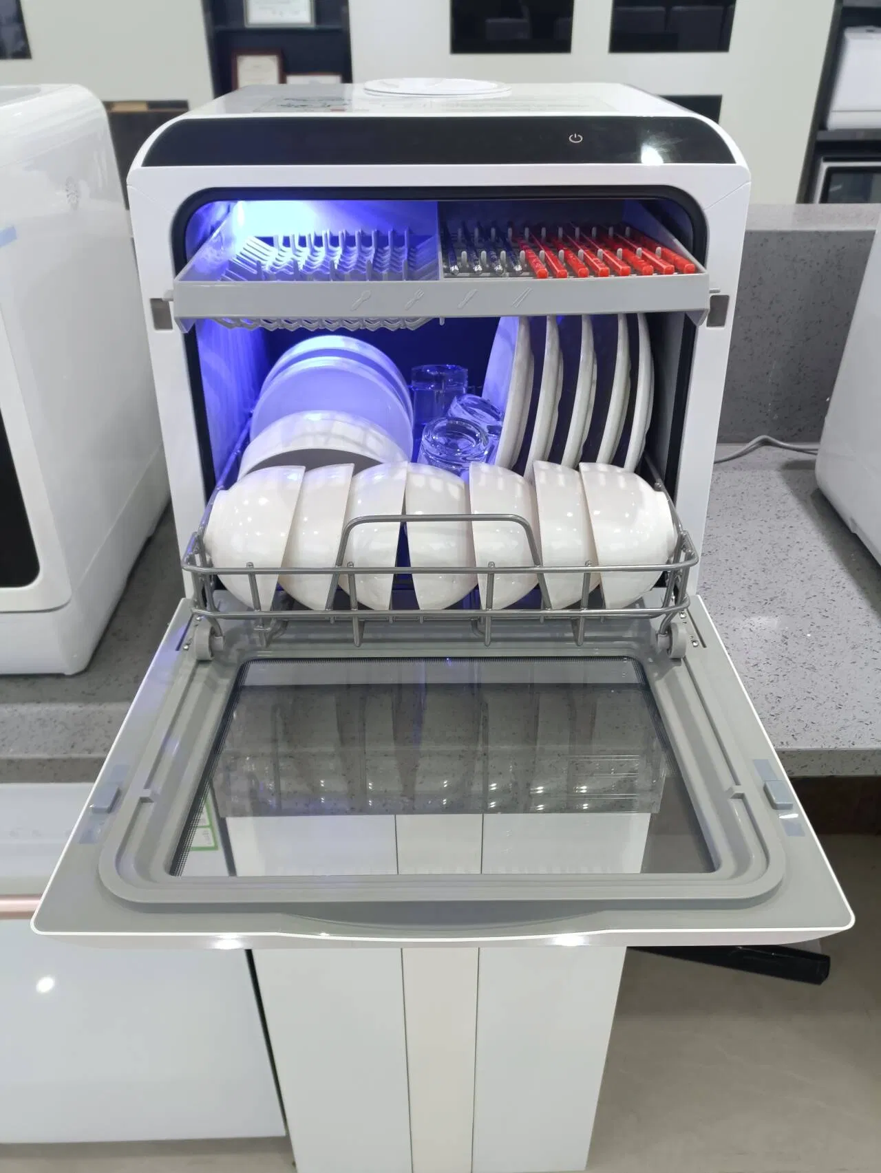 Mini Dishwasher 4 Setting Stainless Steel Tub Dish Washers Dish Washing Machines