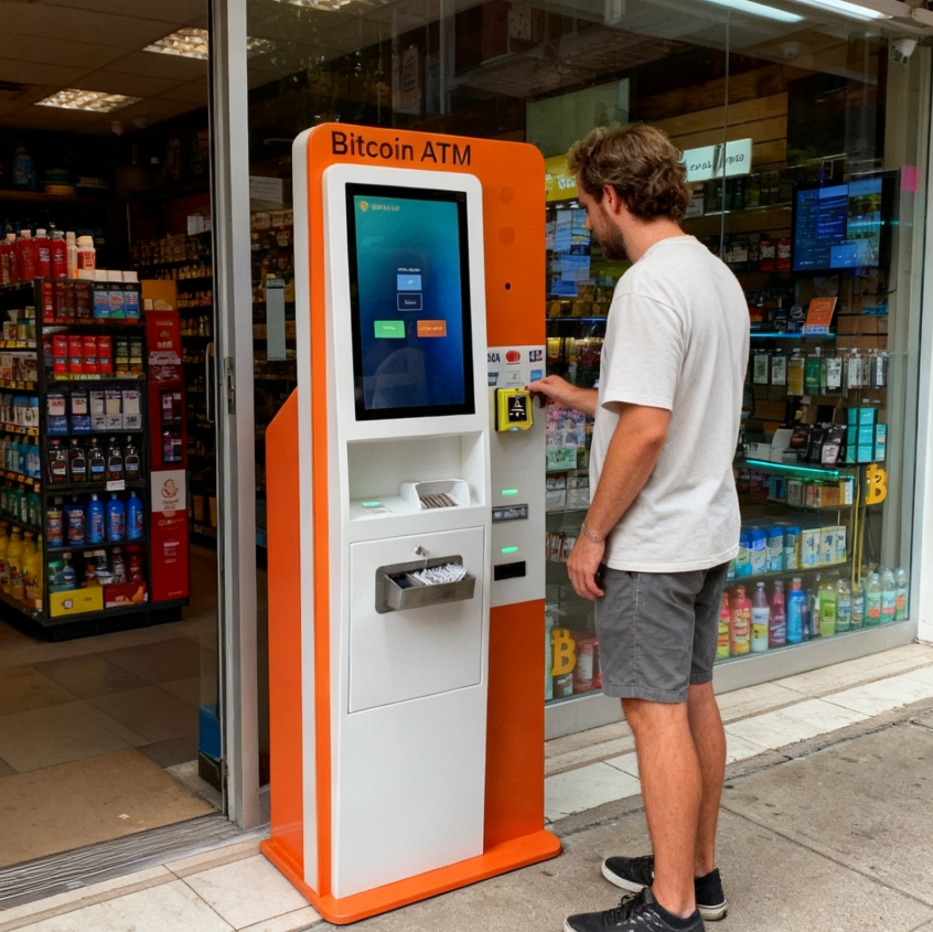 High Security Standard Two Way Currency Exchange Bank ATM Kyc Crypto Machine Batm Btc Self Service Booth