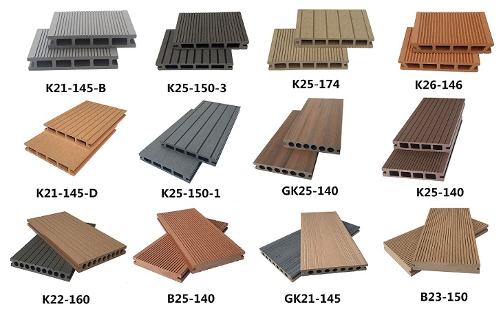Premium Outdoor WPC Decking with Authentic Deep Wood Grain Texture