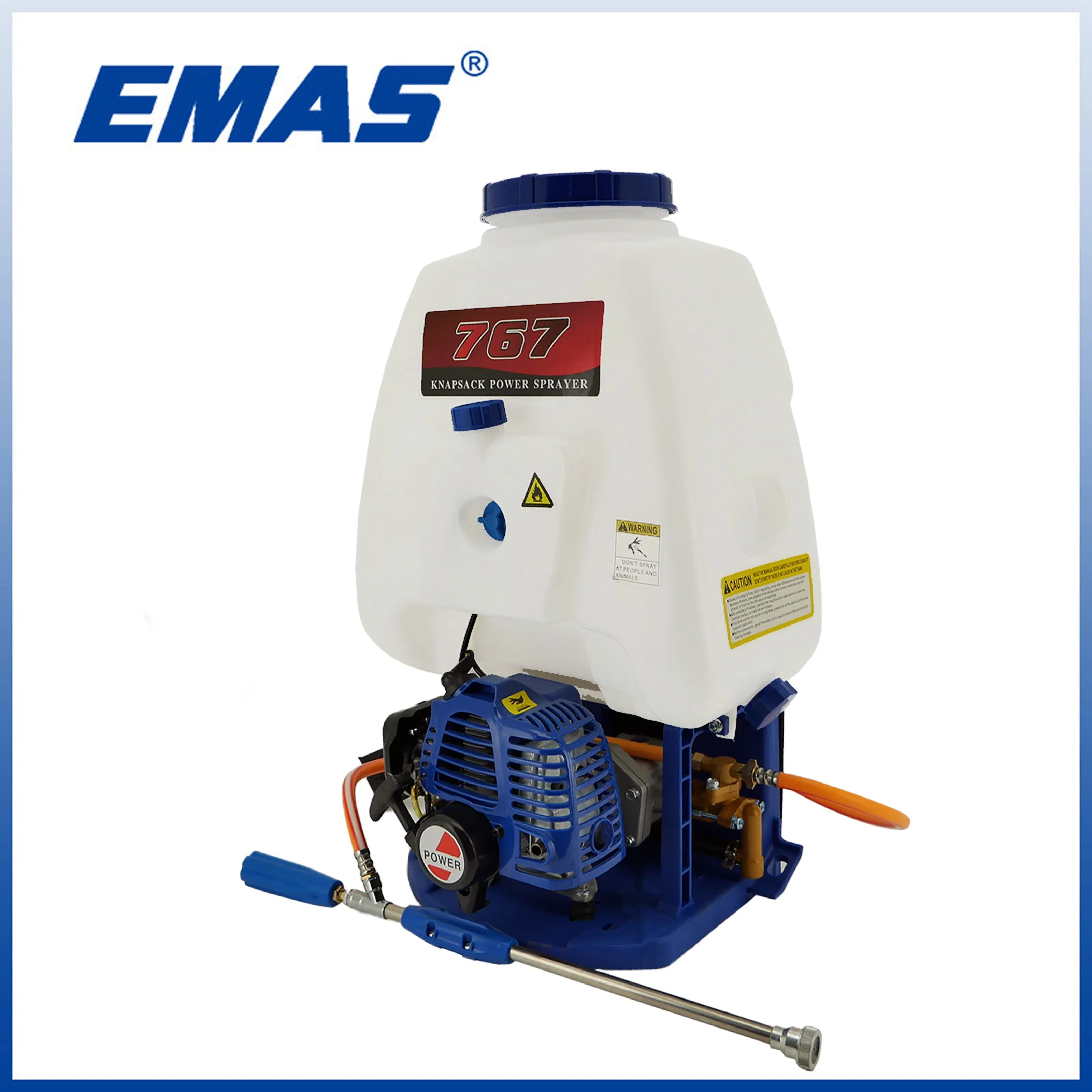 Emas 2 Stroke Gasoline Garden Tools Em767 Knapsack Garden Sprayer Tu-26 Engine