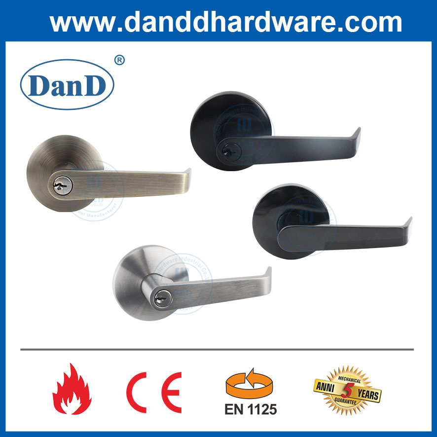 CE Stainless Steel Fire Rated Lever Trim with Lock for Panic Bar