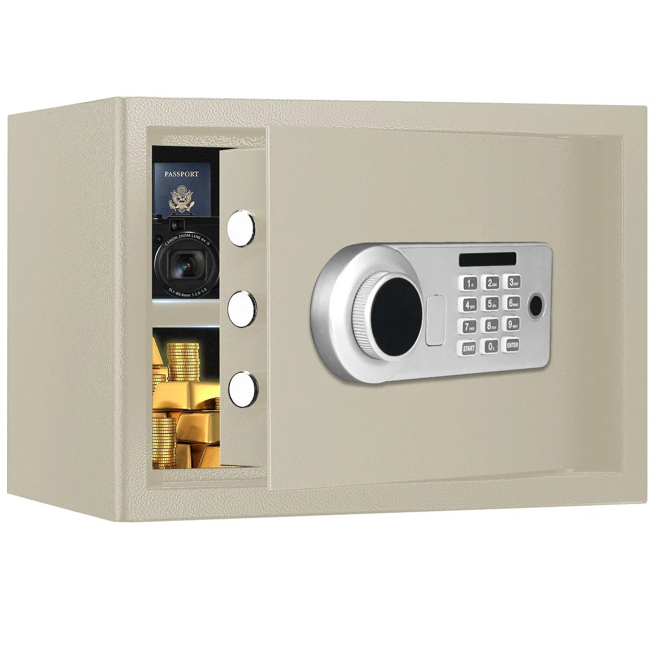 Safe for Home, Lock Box for Money, Jewelry, Documents and Guns, Digital Security Safe for Office, Hotel and Personal Use