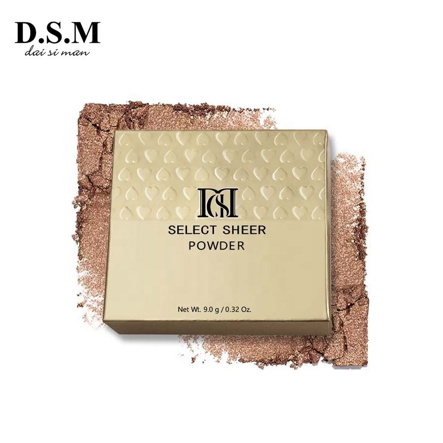 Dsm Brighten Cheek Highlight Pressed Powder Long Lasting Glow Glitter