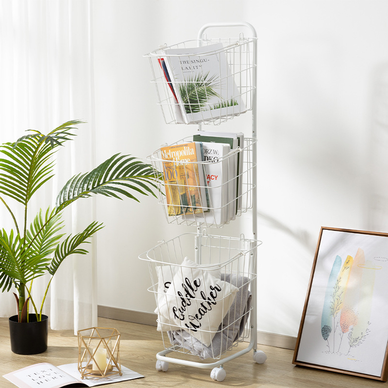 Factory Price Metal Wire Mesh with Wheel Laundry Basket