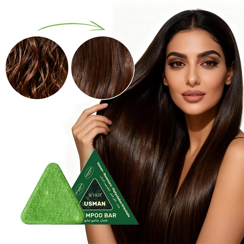 Usman Grass Hair Soap Triangle Shampoo Bar Hair Care Repair Soap