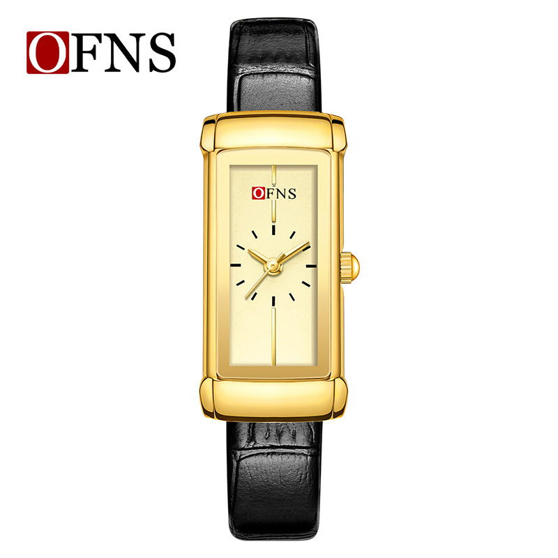 Vintage-Style Women's Rectangle Quartz Watch Minimalist Waterproof Versatile Elegant Dress Wristwatch