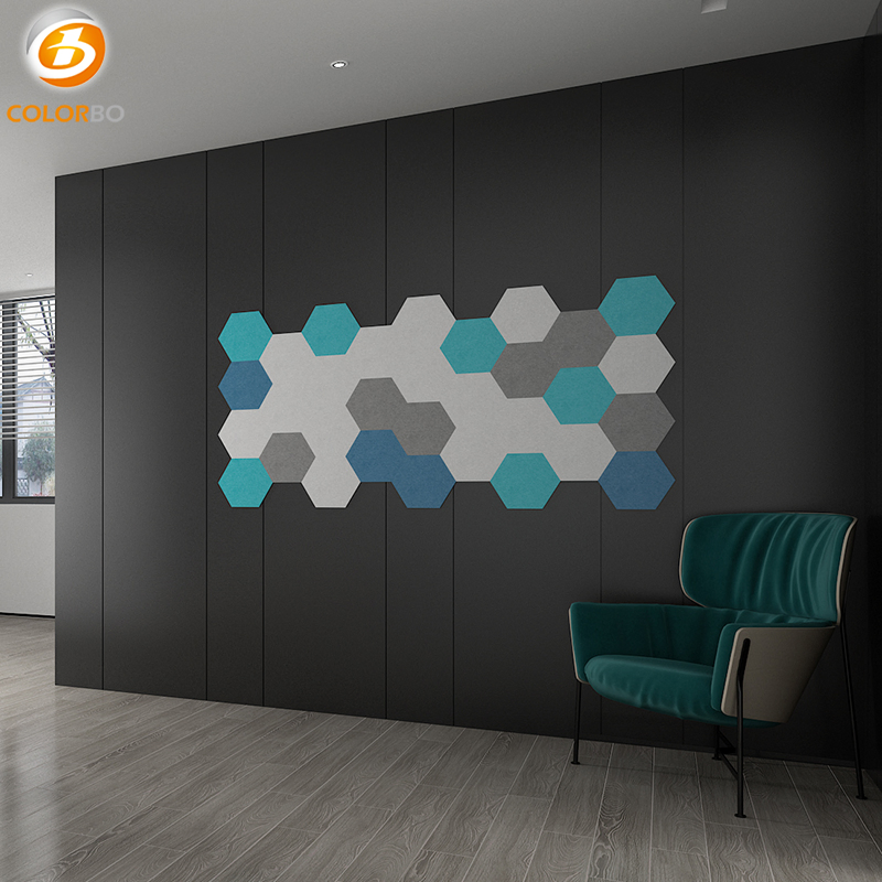 Hexagon 12 Pack Acoustic Panels Beveled Edge With Acoustic Materials