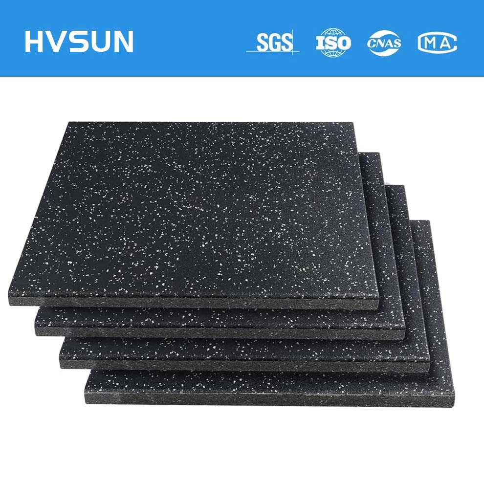 Heavy Duty Rubber Flooring Mat Anti-Vibration Anti-Slip Exercise Mats for Gym Equipment and Cushion for Workouts