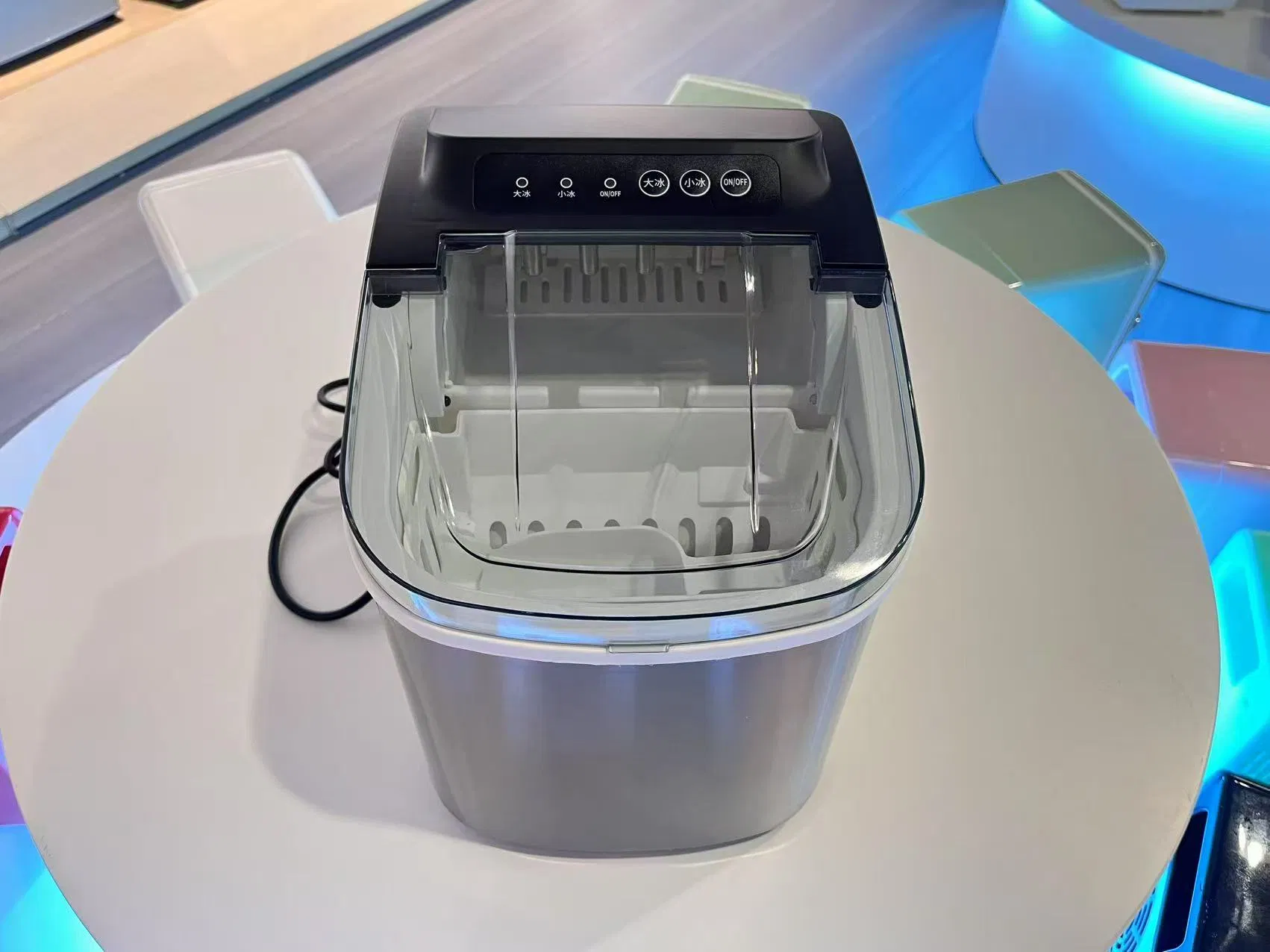 1.2L Ice Maker Machine Small Ice Making Machine Commercial Household with Handle Ice Maker