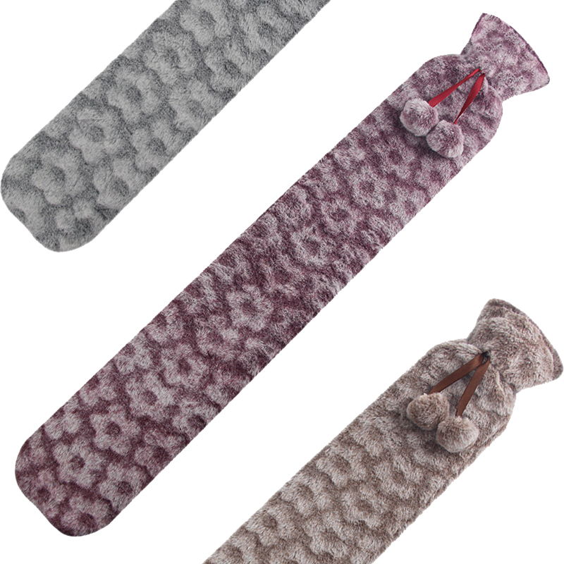 Long Water-Filling Rubber Hot Water Bottle with Customized Covers BS 2000ml Neck Hot Water Bag for Family