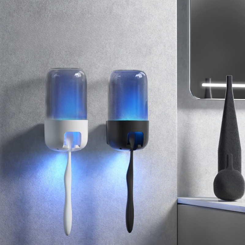 Wall Hanging Smart Sterilizer UV Toothbrush Holder with Sterilization for Bathroom