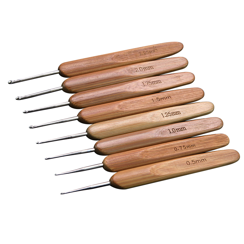 Good Quality Bamboo Crochet Hook Set Bamboo Knitting Needle
