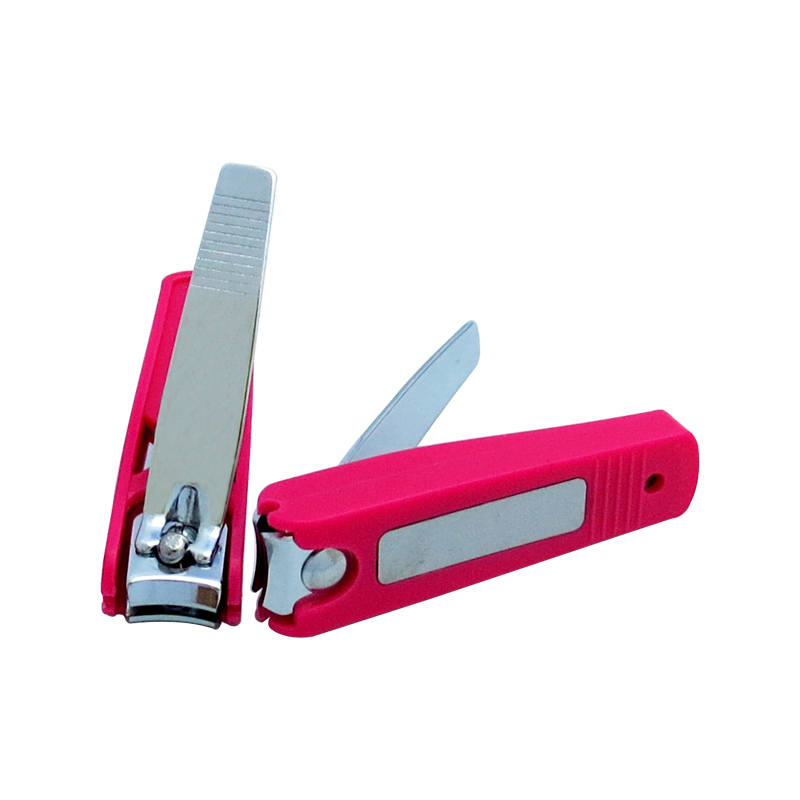 Small Size Korea Shaped Finger Cutter with Plastic Cover Nail Clipper (608S-12)