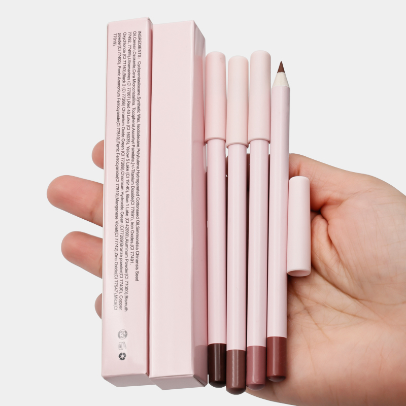 Private Label Cruelty Free Lipliner Pencil Matte Waterproof Lip Liner High Pigment Long Lasting Pink Lipliner