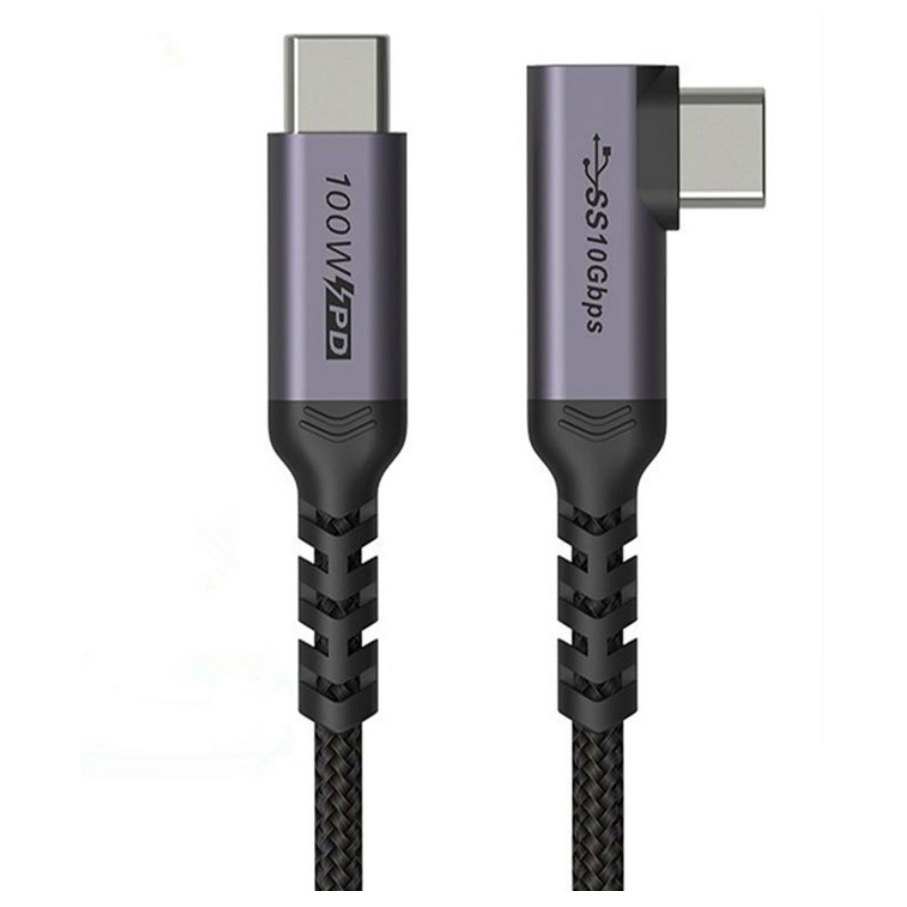 Угловой кабель USB-C 100W для быстрой зарядки