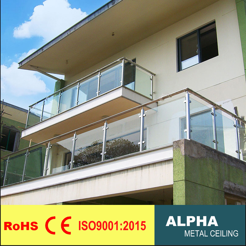 High Quality Flexible Dimension DIY Simple Design Stainless Steel Hardware Glass Railing